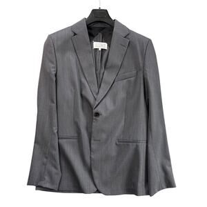 Maison Margiela Slim Fit Blazer Jacket In Grey 100% Wool Mens Size EU 52/UK